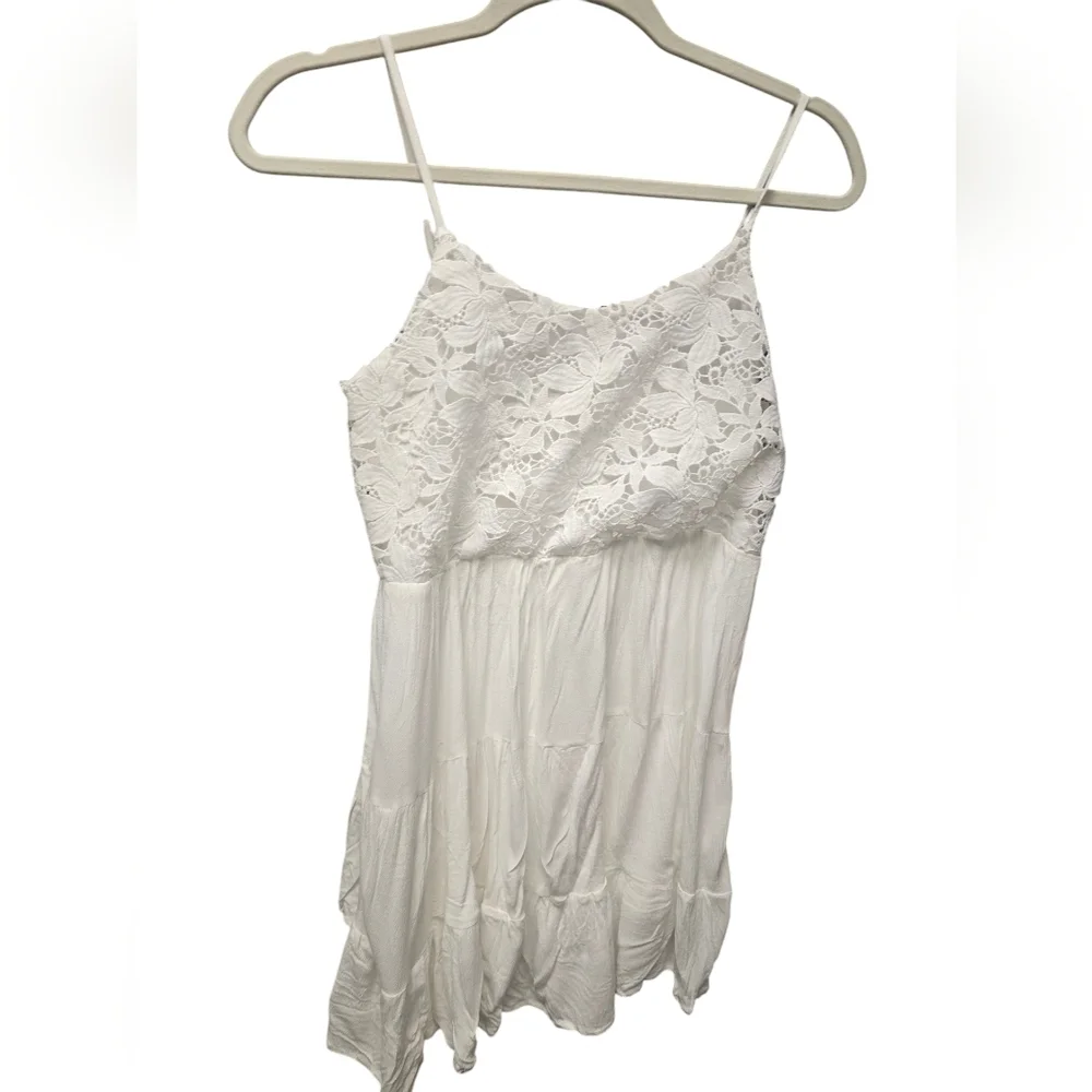 HAYDEN Lace Tiered Girls Dress White Sz. XL